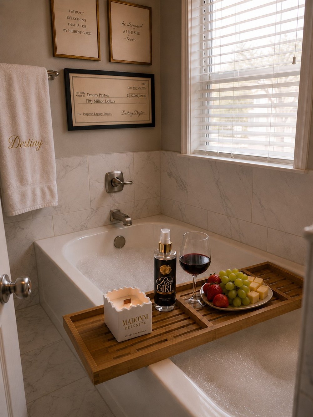 Payton considers her primary bathroom to be her personal sanctuary.