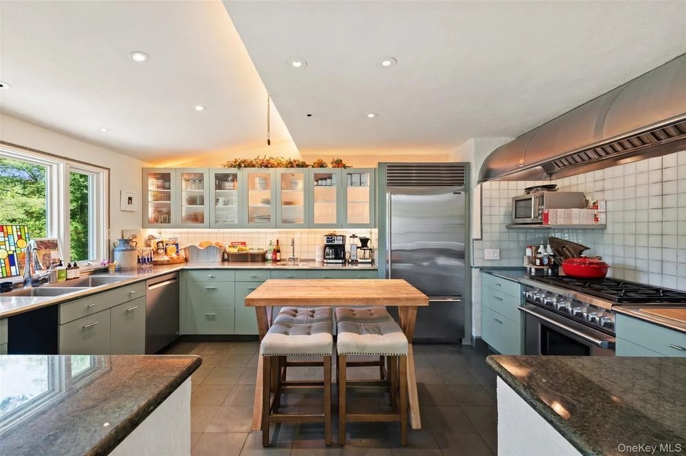 A kitchen in a home in Upstate New York belonging to Pete Davidson