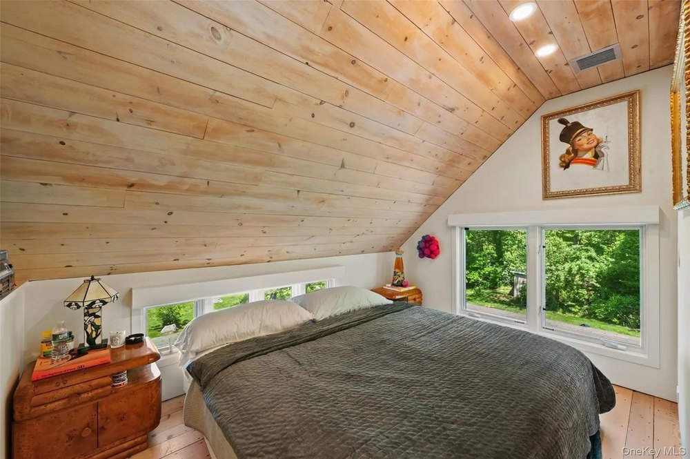 A bedroom in a home in Upstate New York belonging to Pete Davidson