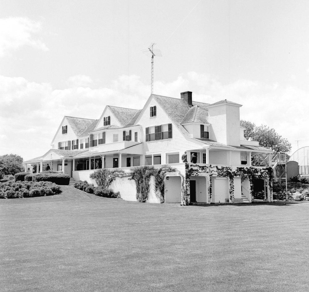 Exterior view of the Kennedy Compound, home of the long-standing political family, Hyannisport, Massachusetts, May 29, 1964. (Photo by CBS Photo Archive/Getty Images)
