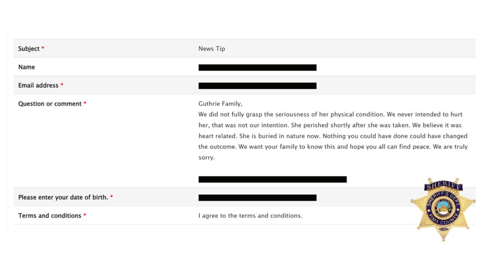 Nancy Guthrie redacted ransom note