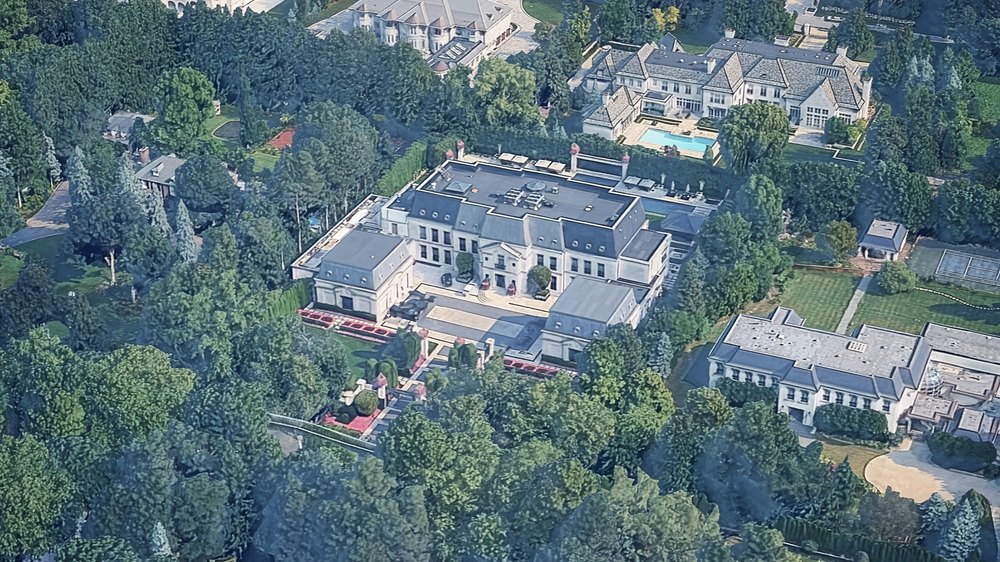 Aerial View of Drake's Luxury Manor in Toronto's Bridle Path