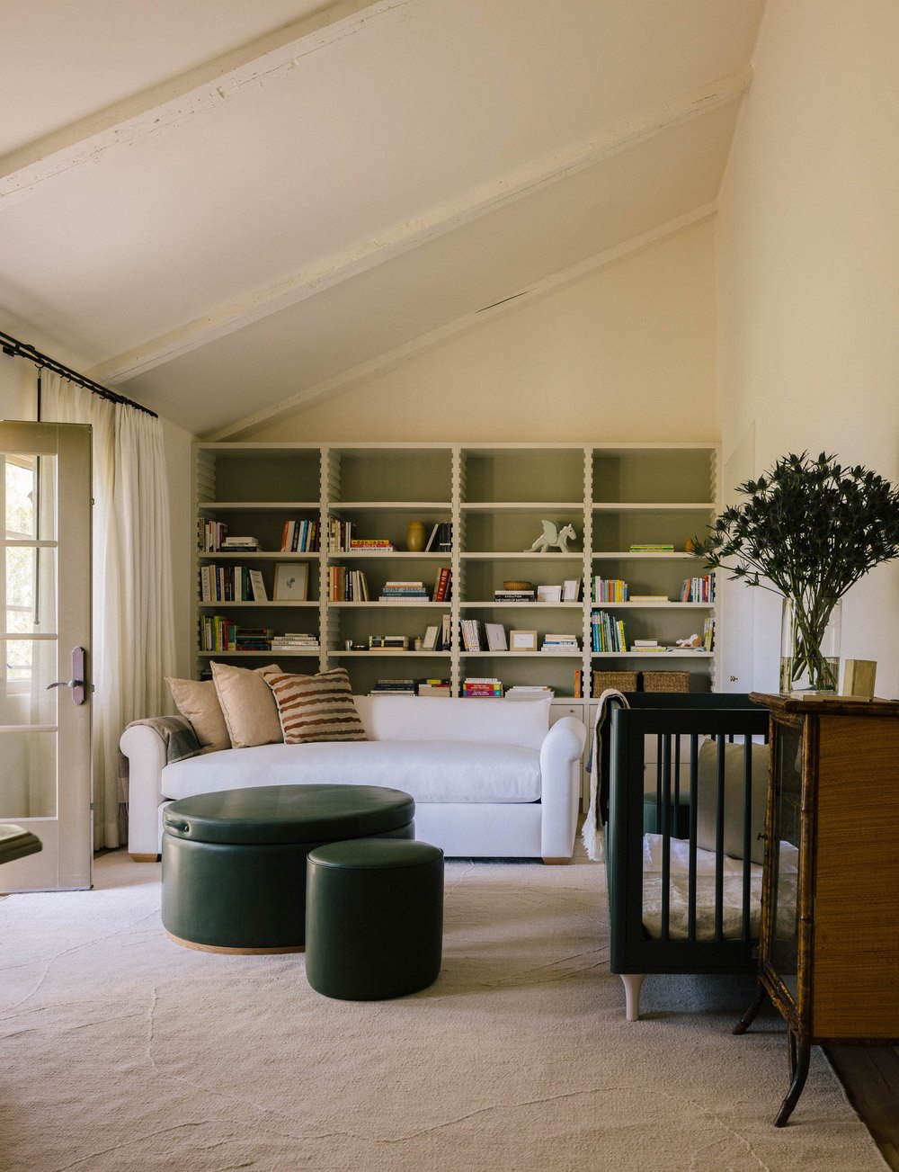Tamar Kaprelian's Malibu, CA home Kaprelian incorporated an "Ett Hem-style bookshelf" inside her son's bedroom.